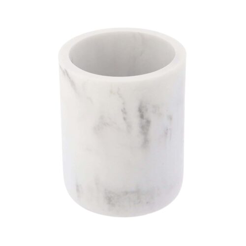 White Marble Resin Toothbrush Holder